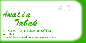 amalia tabak business card